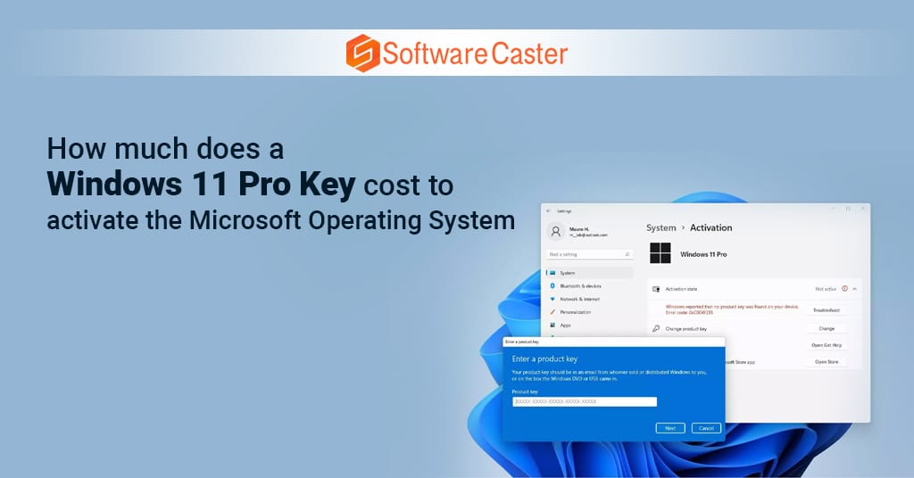 How much does a Windows 11 Pro Key cost to activate the Microsoft Operating System
